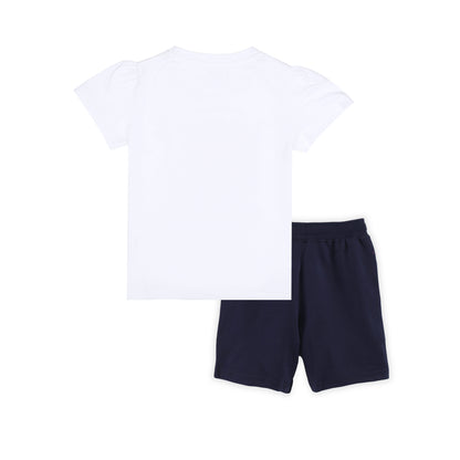 J&JP Kids Girls Printed T-shirt and Shorts Set