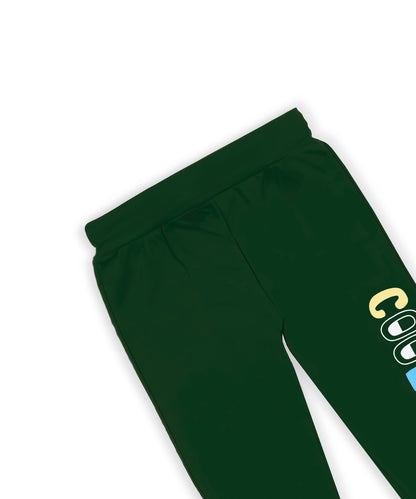 J&JP Kids Printed Track pant -Green