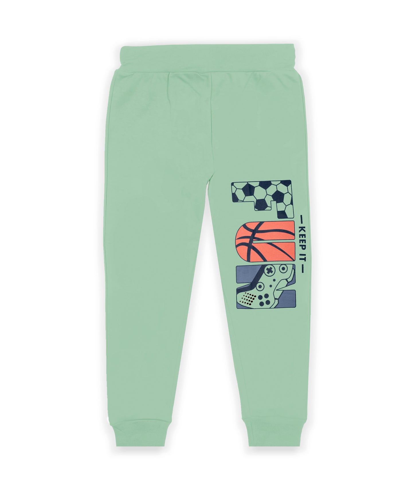 J&JP Kids Printed Track pant -Pista Green