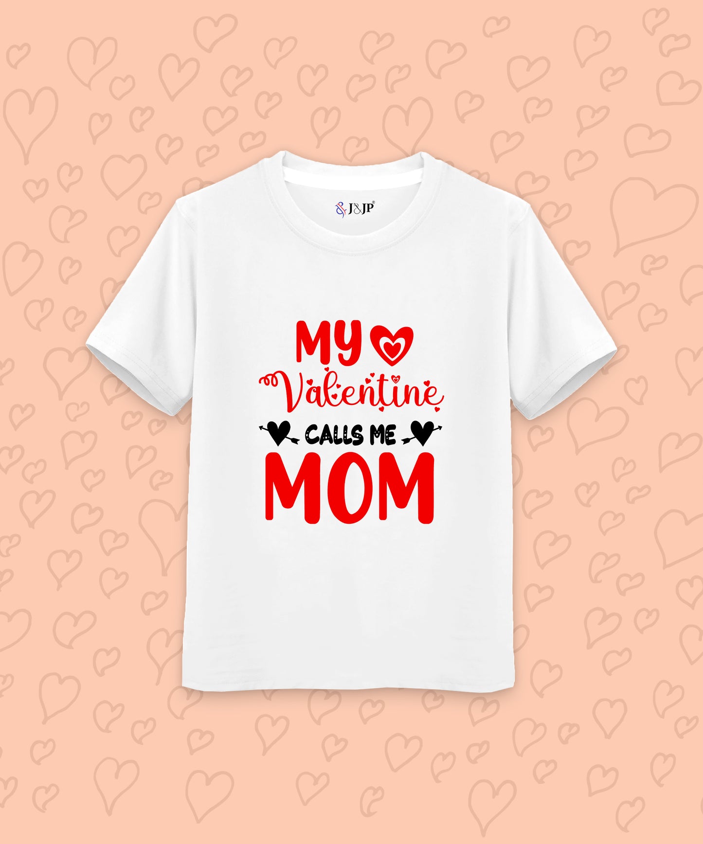 Women T-Shirt My Valentine- White