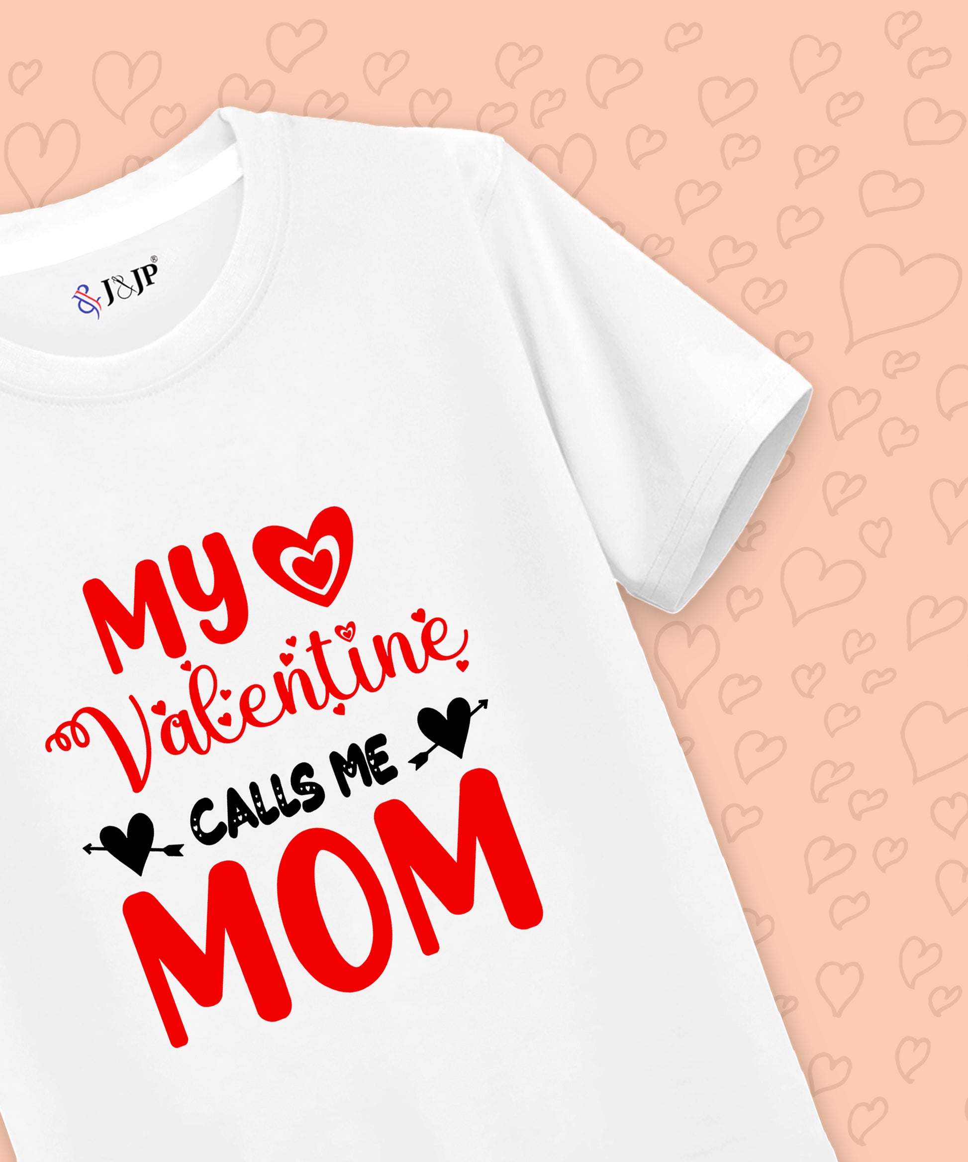 Women T-Shirt My Valentine- White