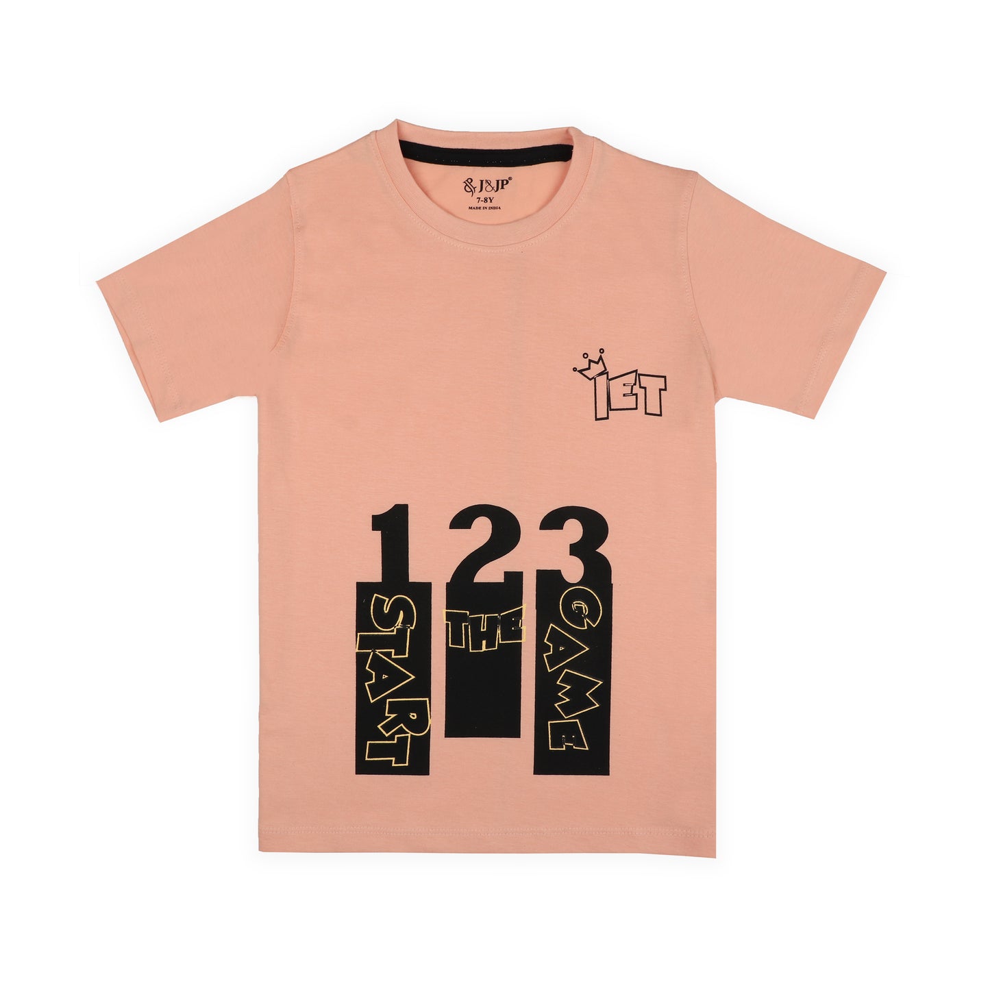 J&JP Kids Boys Printed Half Sleeve T-shirt