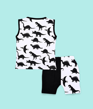 J&JP Kids Boys Printed Top and Shorts Set