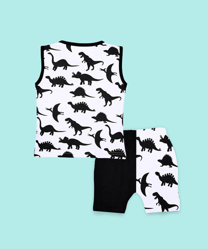 J&JP Kids Boys Printed Top and Shorts Set