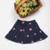 Kids Navy Interlock Knit Printed Skirt