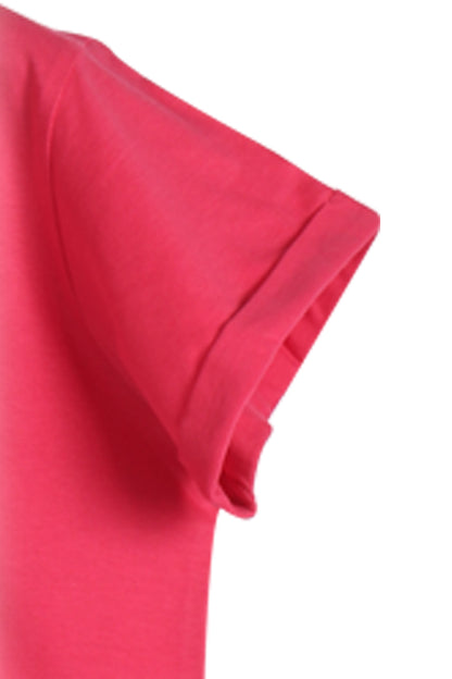 Women Pink Half sleeve Cotton T-Shirt