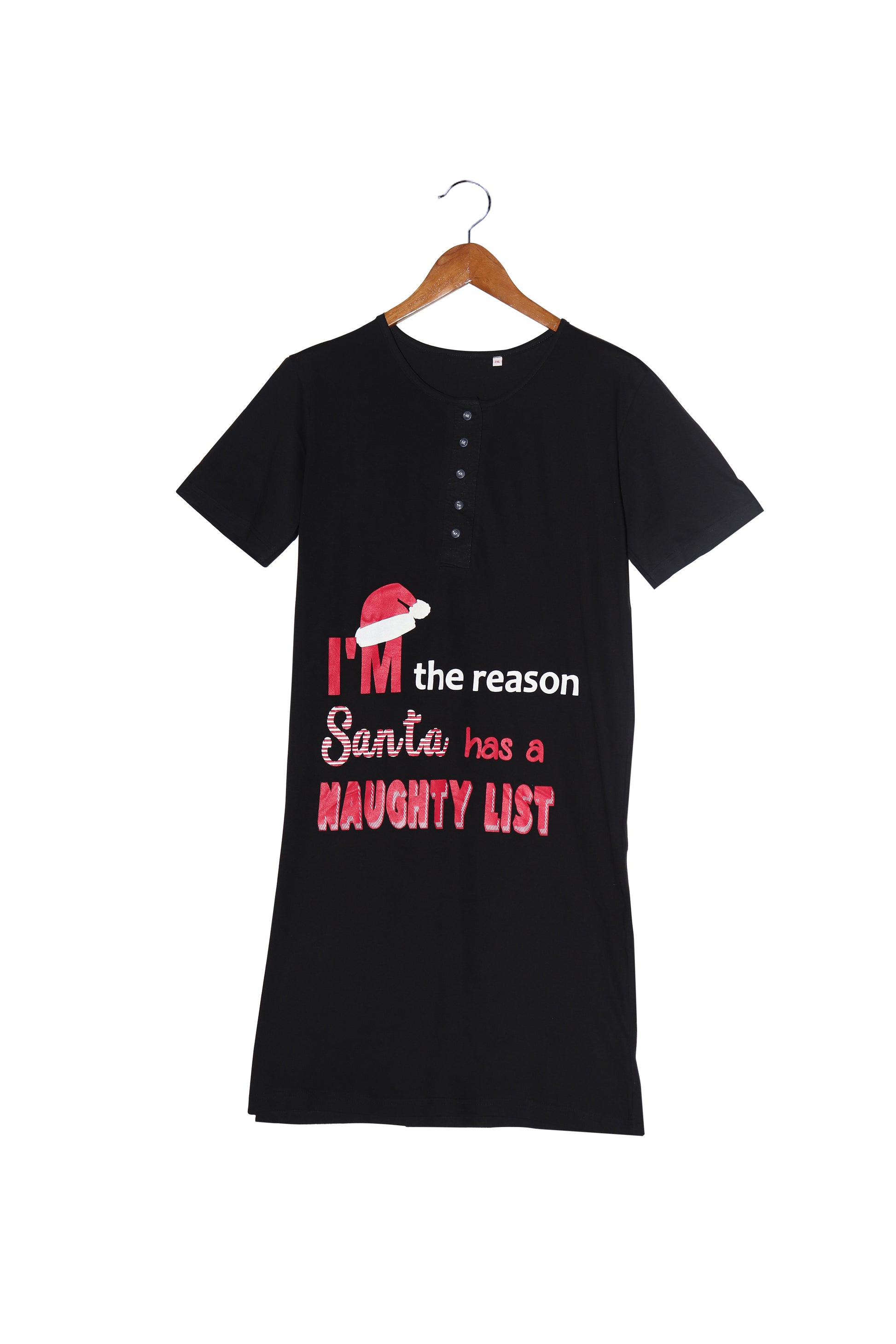 Women Black Short Sleeve Printed Cotton jersey knit Dress