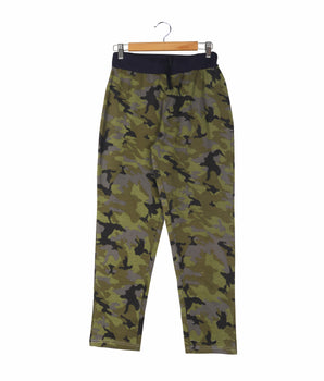 Womens Green Fleece, Loop Knit Military Camouflage Pant