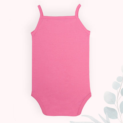 Babies Pink Sleeveless Cotton Romper